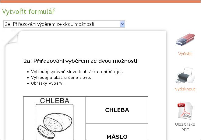 Procvičování návod - tisk a pdf formát