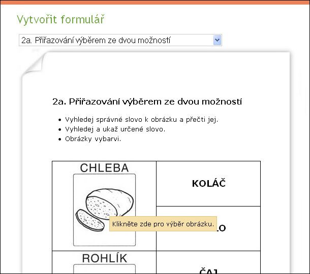 Procvičování návod - výběr obrázku 4